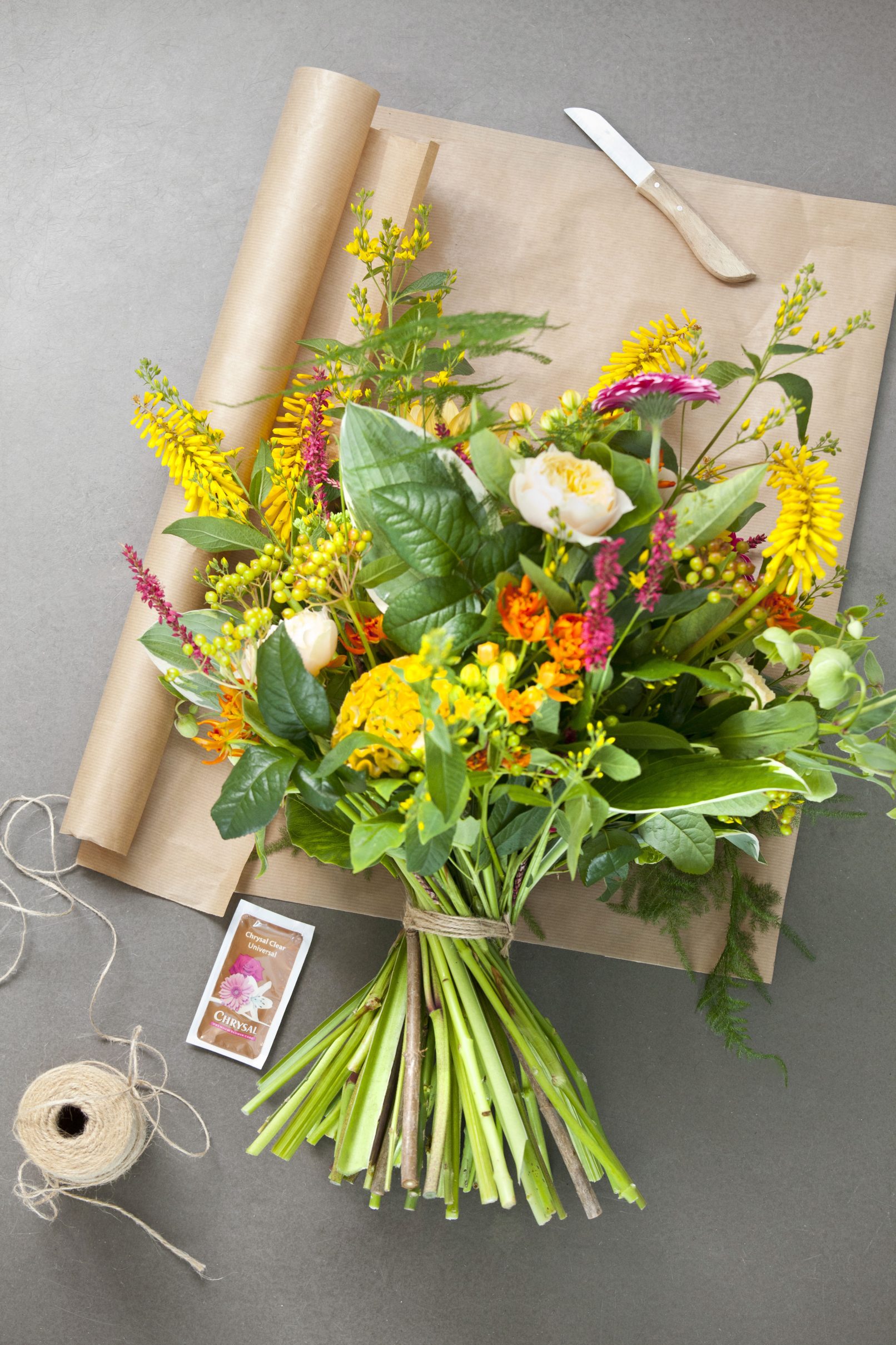 fotostyling chrysal plantenvoeding styling boeket